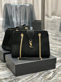 SAINT LAURENT [Suede Black] Borsa tote grande in pelle scamosciata