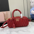 Con set completo di confezioni originali da banco” MIU MIU Arcadie Matelasse borsa a tracolla in pelle di pecora media 27 cm