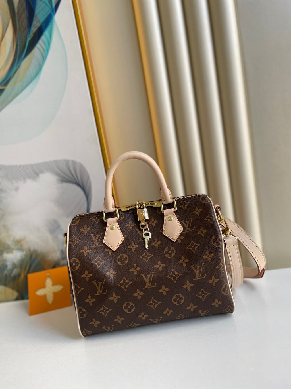 Borsa Speedy Bandoulière 25 - Tela Damier Azur