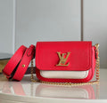 Borsa Messenger Compatta - Pelle Monogram Empreinte Rossa